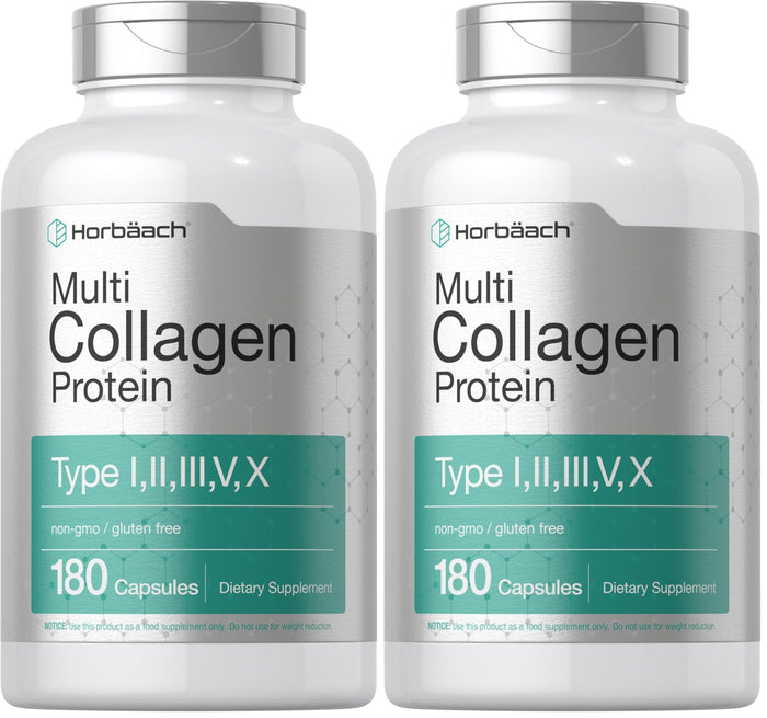 Horbäach Multi Collagen Protein 2000 mg | 180 Caps | Keto & Paleo