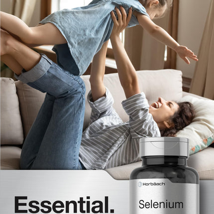 Horbäach Selenium 200 mcg Supplement – 120 Tablets | Non-GMO & Gluten Free