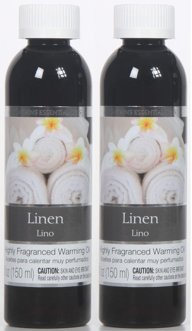 Hosley Linen Fragrance Warming Oils – Set of 2 (5 oz Each) | Gift for Weddings, Spa & Meditation
