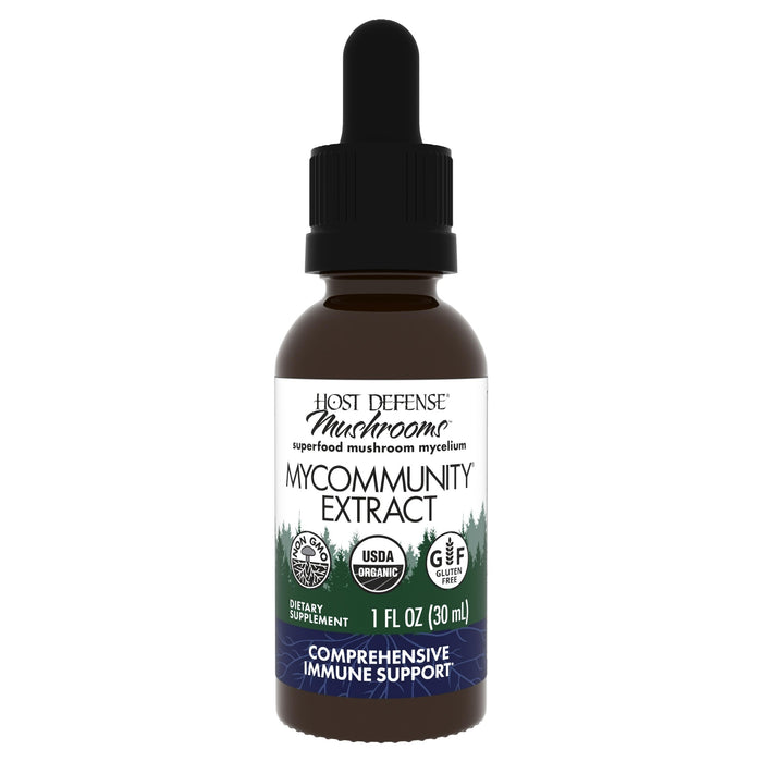 Host Defense MyCommunity Extract – 17-Species Mushroom Supplement for Immune Support | 1 fl oz