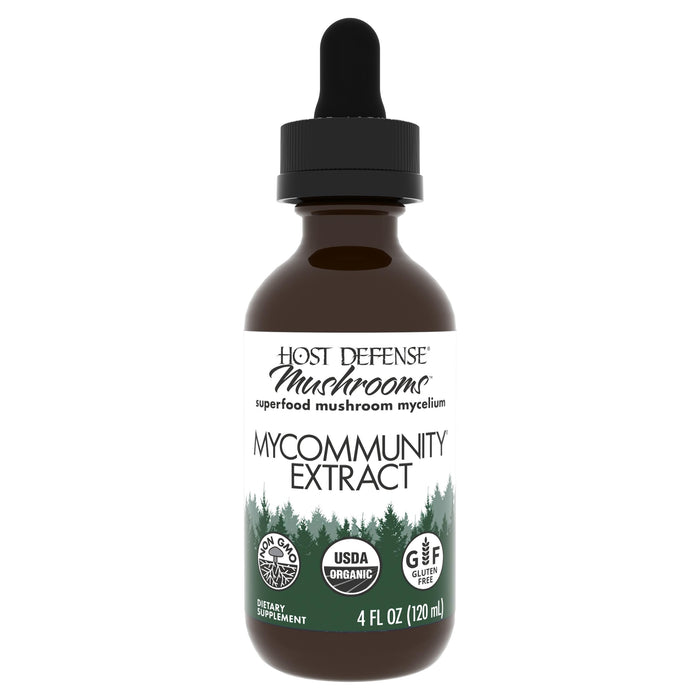 Host Defense MyCommunity Extract – 17-Species Mushroom Blend for Immune Support (4 fl oz)