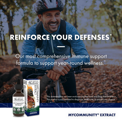 Host Defense MyCommunity Extract – 17-Species Mushroom Blend for Immune Support (4 fl oz)