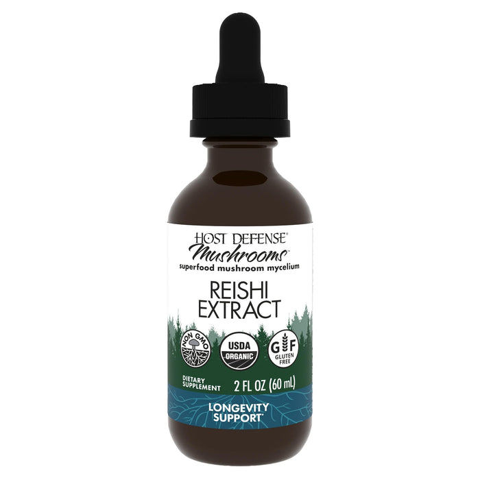 Host Defense Reishi Extract – Immune & Heart Health Support (2 fl oz, 60 Servings)