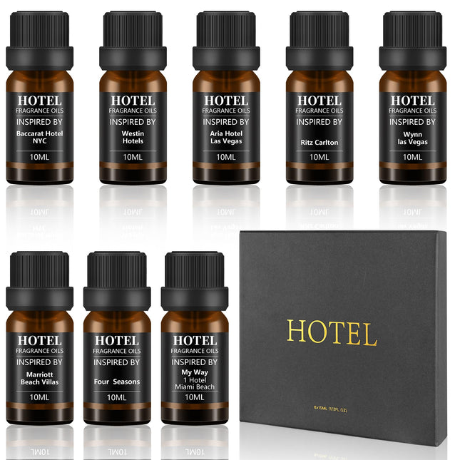 Hotel Collection Diffuser Essential Oil Gift Set – Seaside Hotel Scents for Home