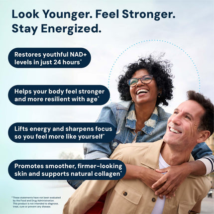 HPN NAD3 Clinical NAD+ Booster | Cellular Health & Natural Energy | 120ct, 60-Day Supply