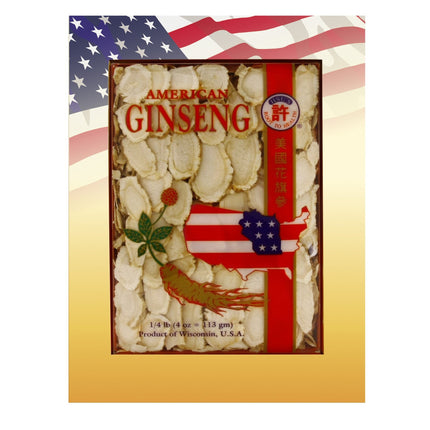 Hsu's SKU 0126-4: Wisconsin-Grown American Ginseng Mixed Large & Medium Slices (4oz)