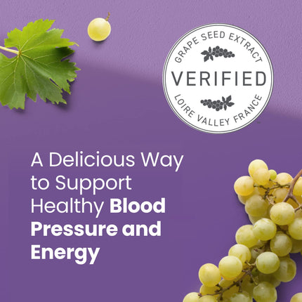 Humann SuperGrapes Chews – 100mg CoQ10 & Grape Seed Extract | From The Makers of SuperBeets, Grape Flavor, 60 Count
