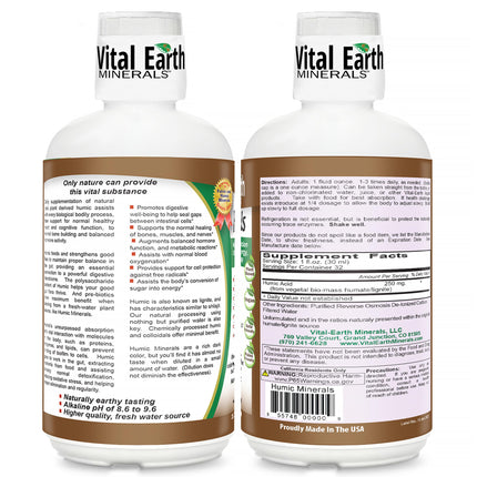Vital Earth Minerals Humic Minerals 2-Pack – Fulvic Acid & 70+ Trace Minerals