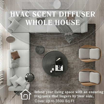 HVAC Scent Diffuser (Up To 3,500 Sq Ft) - Cold Air Diffusion, Black