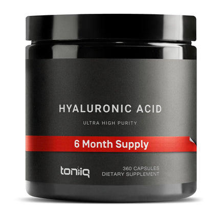 Hyaluronic Acid Supplements – Lab Tested 95% Ultra High Purity – Fermented and Bioavailable with Vitamin C – Third Party Lab Tested – 360 Capsules