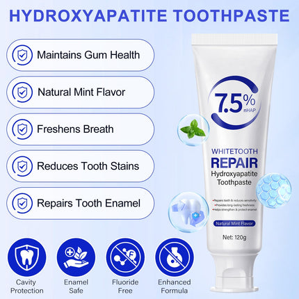 Hydroxyapatite Toothpaste – Protect Enamel, Strengthen Teeth, Mint Flavor