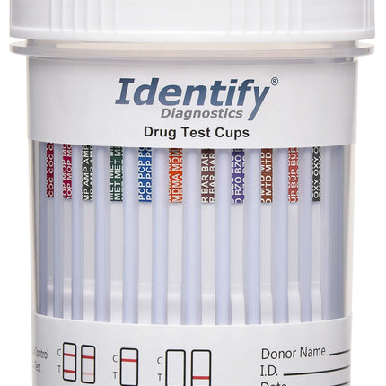 Identify Diagnostics 12-Panel Drug Test Cup - 10 Pack | CLIA-Waived Instant Urine Test Kit