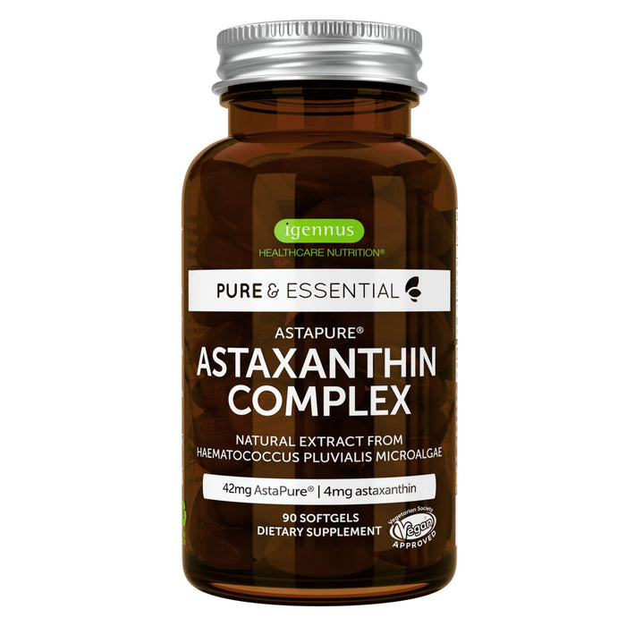 Igennus Vegan Astaxanthin 4mg Complex with Lutein & Zeaxanthin | 90 Softgels