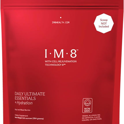 IM8 Daily Ultimate Essentials All-in-1 Multivitamin (92 Nutrients) | CoQ10, Probiotics, Greens, 30 Servings