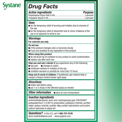 Systane Ultra Lubricant Eye Drops Twin Pack – 10 mL Each | Dry Eye Relief