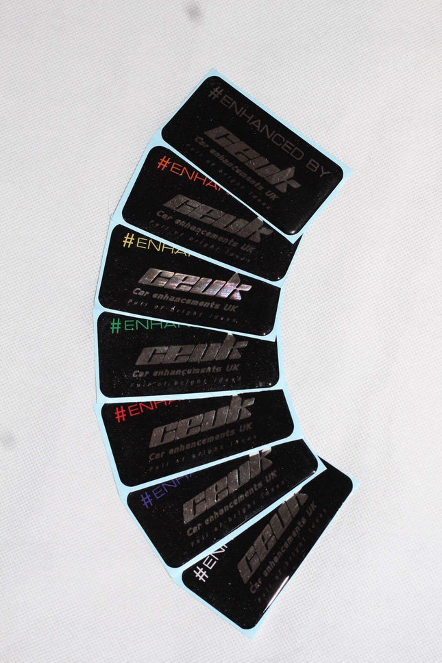 #Enhanced Gel Badge – Premium Car Sticker in Multiple Colours