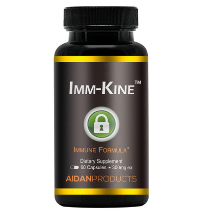 Aidan Products Imm-Kine Advanced Immune Support Supplement | MPGC Postbiotic + Beta 1-3 Glucan, 60 Capsules