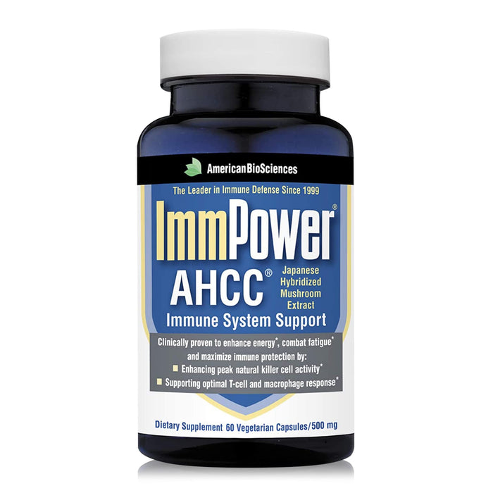 American BioSciences ImmPower AHCC 500mg Capsule – Immune Support, NK Cell Activity, 60 Veggie Capsules