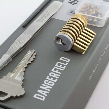 Dangerfield Infinitus Cutaway Practice Lock - Solid Brass - Perfect for Locksmith and Lock Pick Training