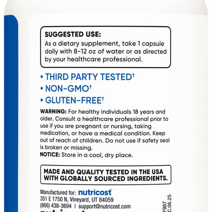 Nutricost Turkesterone 600mg - 120 Capsules | Vegetarian, Non-GMO, Gluten Free