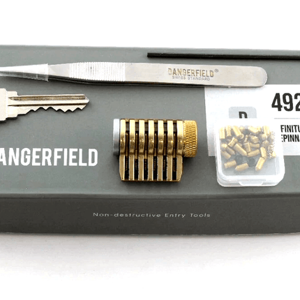 Dangerfield Infinitus Cutaway Practice Lock - Solid Brass - Perfect for Locksmith and Lock Pick Training