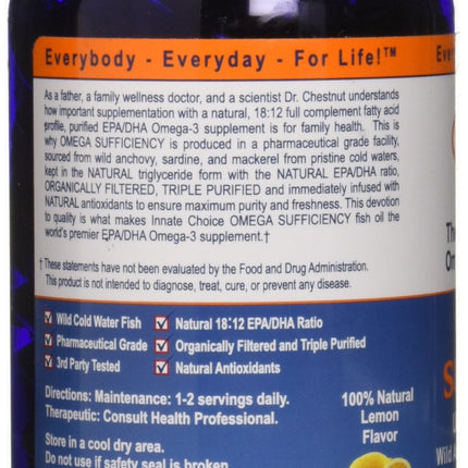 Innate Choice Omega Sufficiency Lemon 240 Capsules | Omega Supplement