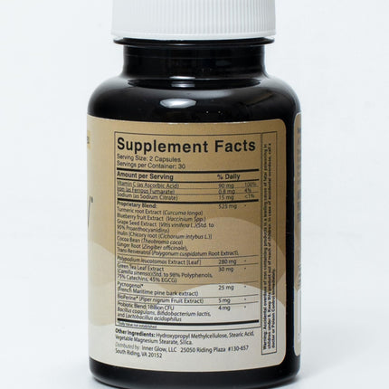 Inner Glow Age Defense Vitamins – Dermatologist & Plastic Surgeon Developed Antioxidant Formula for Photoaging and Melasma – Vegan, Gluten-Free – 60 Capsules