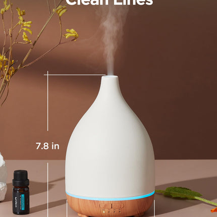 InnoGear 300ML Ceramic Diffuser for Essential Oils – 4 Timers, Auto-Off, Ultrasonic Cool Mist