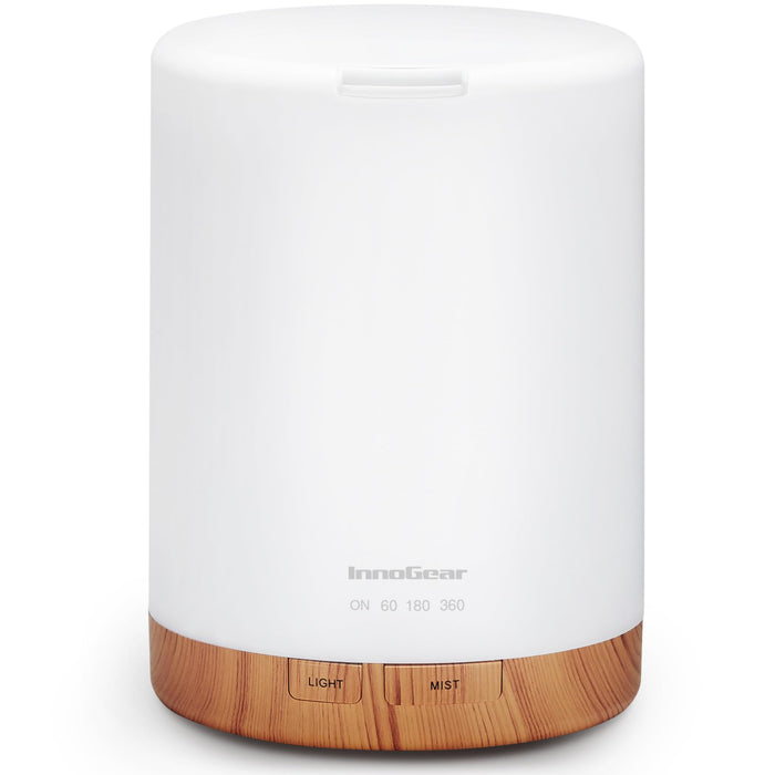 InnoGear 300ML Essential Oil Diffuser – 5-in-1 Ultrasonic, Auto-Off, Yellow