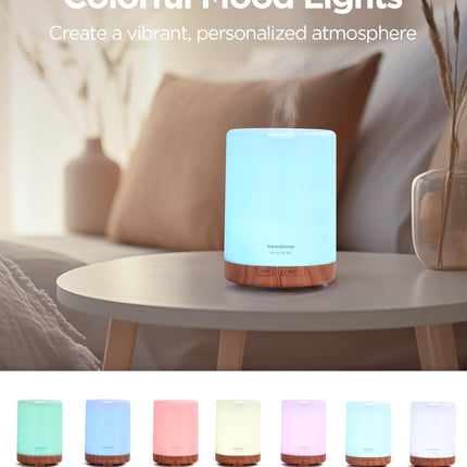InnoGear 300ML Essential Oil Diffuser – 5-in-1 Ultrasonic, Auto-Off, Yellow