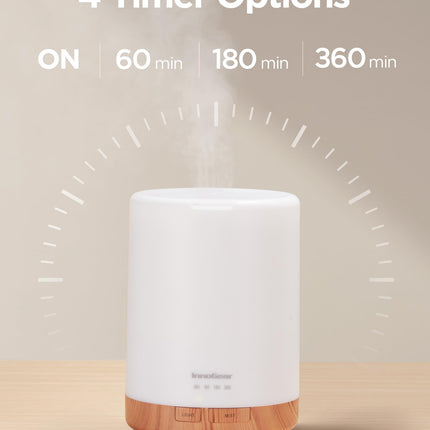InnoGear Aromatherapy Diffuser & 8 Essential Oils Set – 300ml Ultrasonic 5-in-1 Diffuser, Yellow