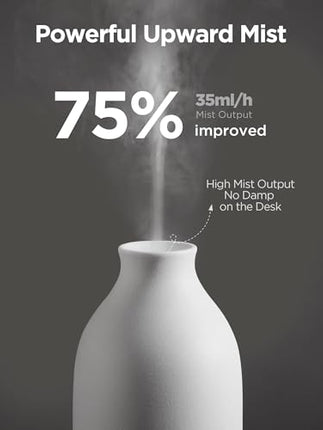 InnoGear 150ml Ceramic Essential Oil Diffuser — Handcrafted Ultrasonic Cool Mist