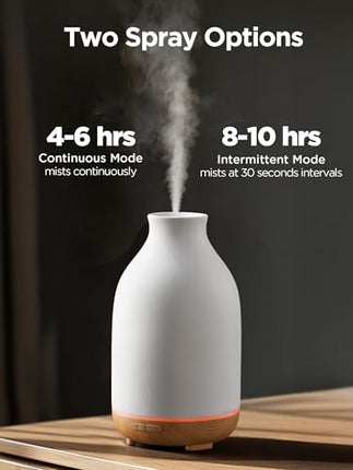 InnoGear 150ml Ceramic Essential Oil Diffuser — Handcrafted Ultrasonic Cool Mist