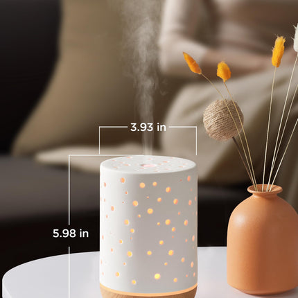InnoGear 150ml Ceramic Ultrasonic Essential Oil Diffuser – White