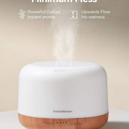 InnoGear Aromatherapy Diffuser & 10 Essential Oils Set - 500ml, Remote