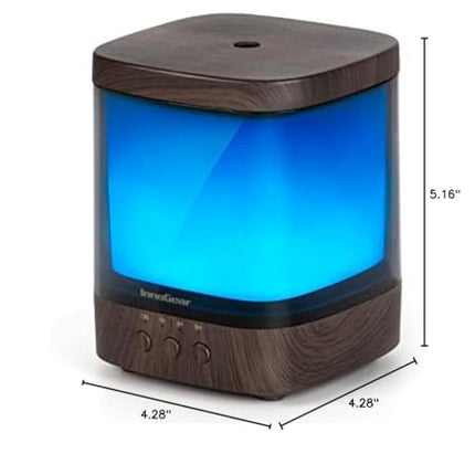 InnoGear 300ml Diffuser | Ultrasonic Essential Oil Humidifier with 4 Timers & Color Lights (Dark)