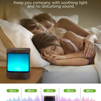 InnoGear 300ml Diffuser | Ultrasonic Essential Oil Humidifier with 4 Timers & Color Lights (Dark)