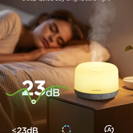 InnoGear 500ml Aromatherapy Diffuser + 10 Essential Oils Set – White, Remote, Auto-Off