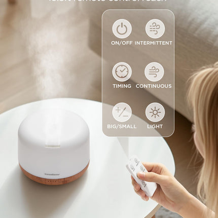 InnoGear Aromatherapy Diffuser & 10 Essential Oils Set - 500ml, Remote