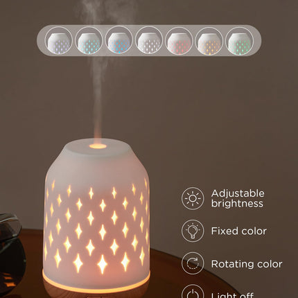 InnoGear 150ml Ceramic Diffuser – Ultrasonic Cool Mist, 2 Mist Modes