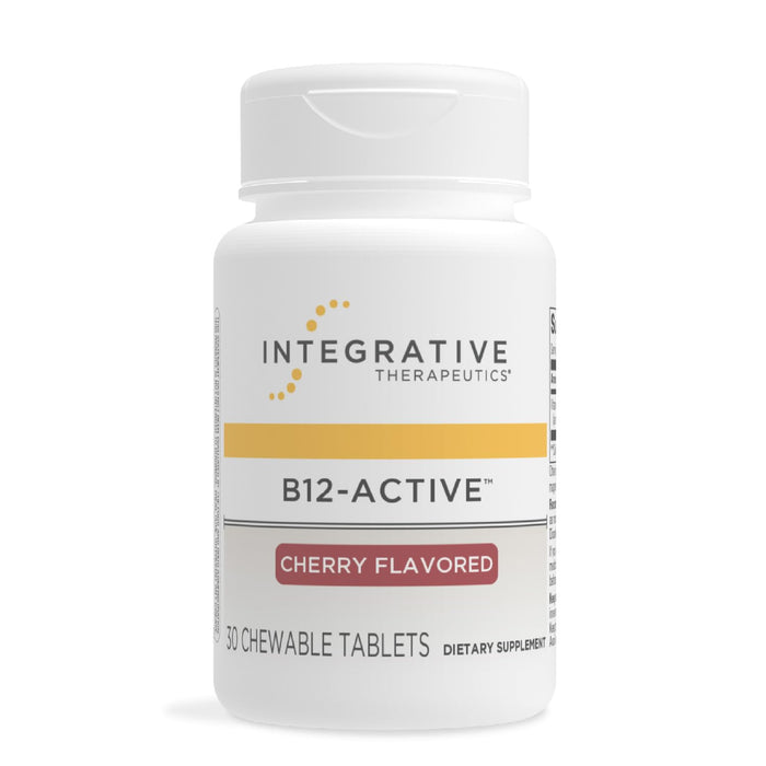 Integrative Therapeutics B12-Active Cherry Chewables – Vegan, Gluten-Free B12 for Nerve Support (30 Servings)