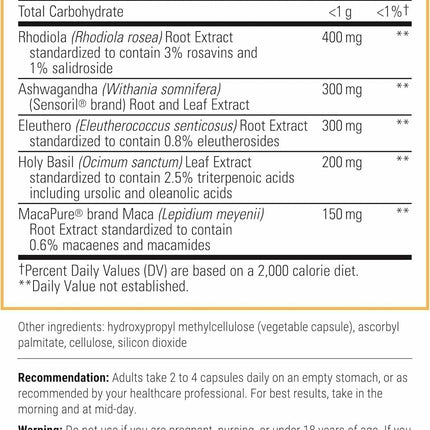 Integrative Therapeutics HPA Adapt – Adaptogenic Stress Support Supplement | Ashwagandha, Rhodiola, Maca | Vegan, Gluten-Free | 240 Capsules