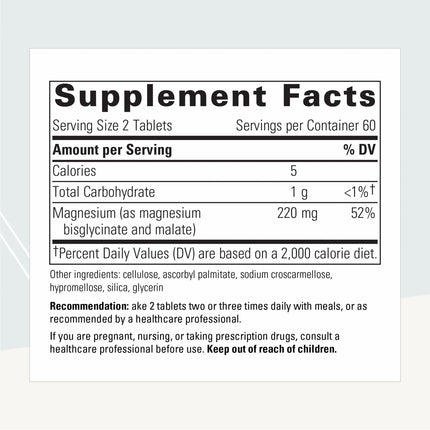 Integrative Therapeutics Magnesium Glycinate Plus - 120 Count - Brain & Heart Support