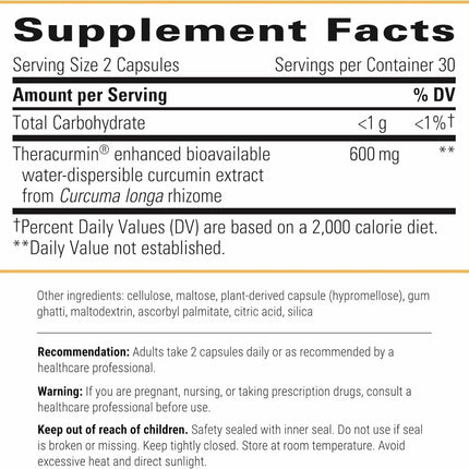 Integrative Therapeutics Theracurmin HP – Heart & Joint Health & Muscle Recovery Support (120 Capsules, 60 Servings)