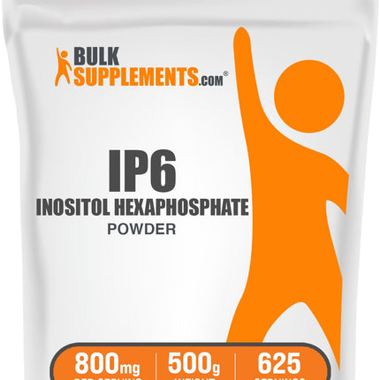IP6 Powder (Inositol Hexaphosphate) - Immune Support, 800mg/Serving, 500g | Gluten Free | BulkSupplements