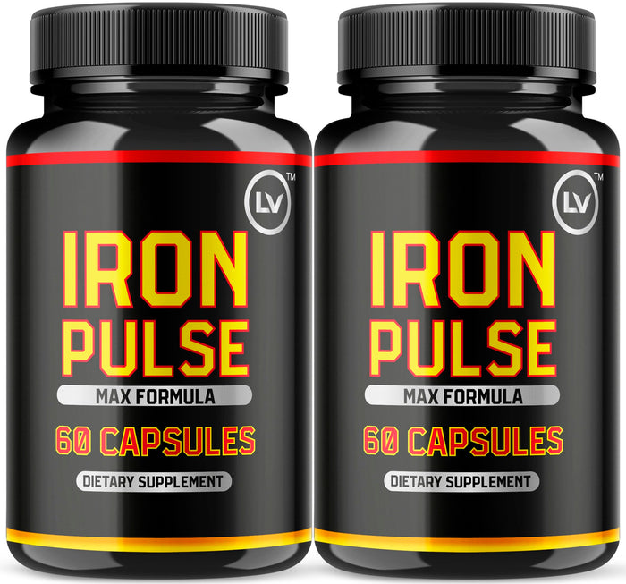 (2 Pack) IronPulse Capsules – Max Formula & Support Pills | 120 Capsules