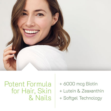 Irwin Naturals Biotin-6000-60 Liquid Soft-Gels – Hair, Skin & Nails Support | Pack of 2, 60 Servings
