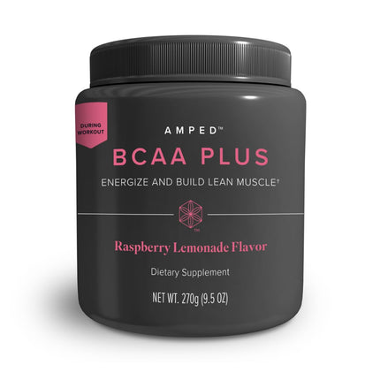 Isagenix AMPED BCAA Plus Raspberry Lemonade – Fat-Burning & Endurance (9.5 oz, 20 Servings)
