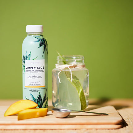 It Works! Simply Aloe Mango – 15.2oz Aloe Vera Juice for Digestion