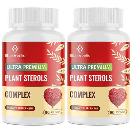 Itharoventis Cholesterol Supplements with Plant Sterols, Niacin, Red Yeast Rice, Bergamot, Omega-3 & Garlic – Advanced Absorption Formula – 180 Softgels